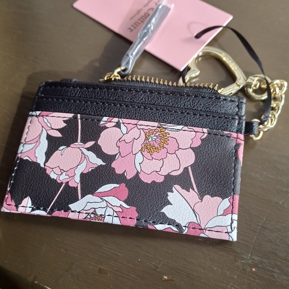 Pretty Rose Black Statement Card Case - Picture 3 of 6